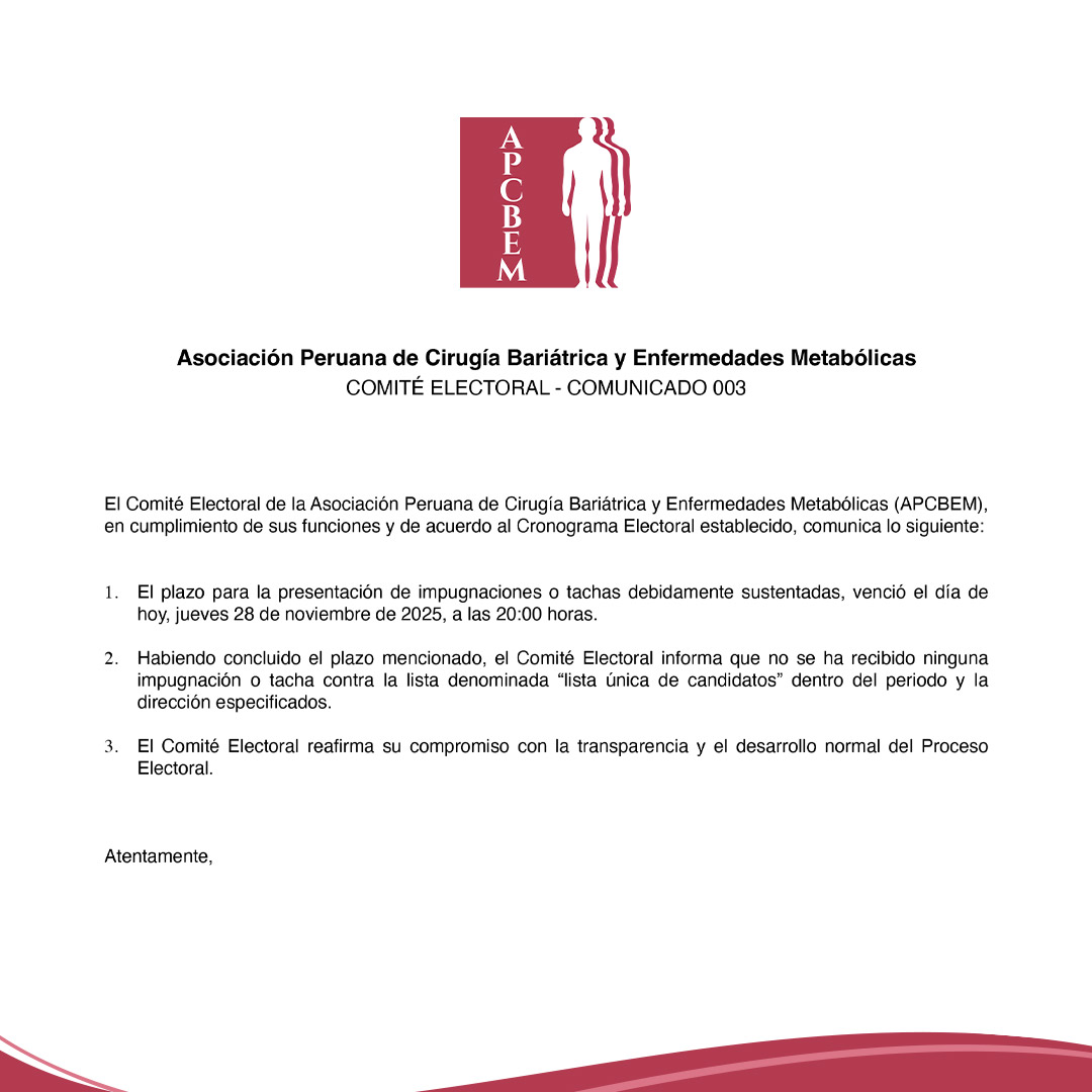 Comunicado 03 - Comité Electoral APCBEM 2025