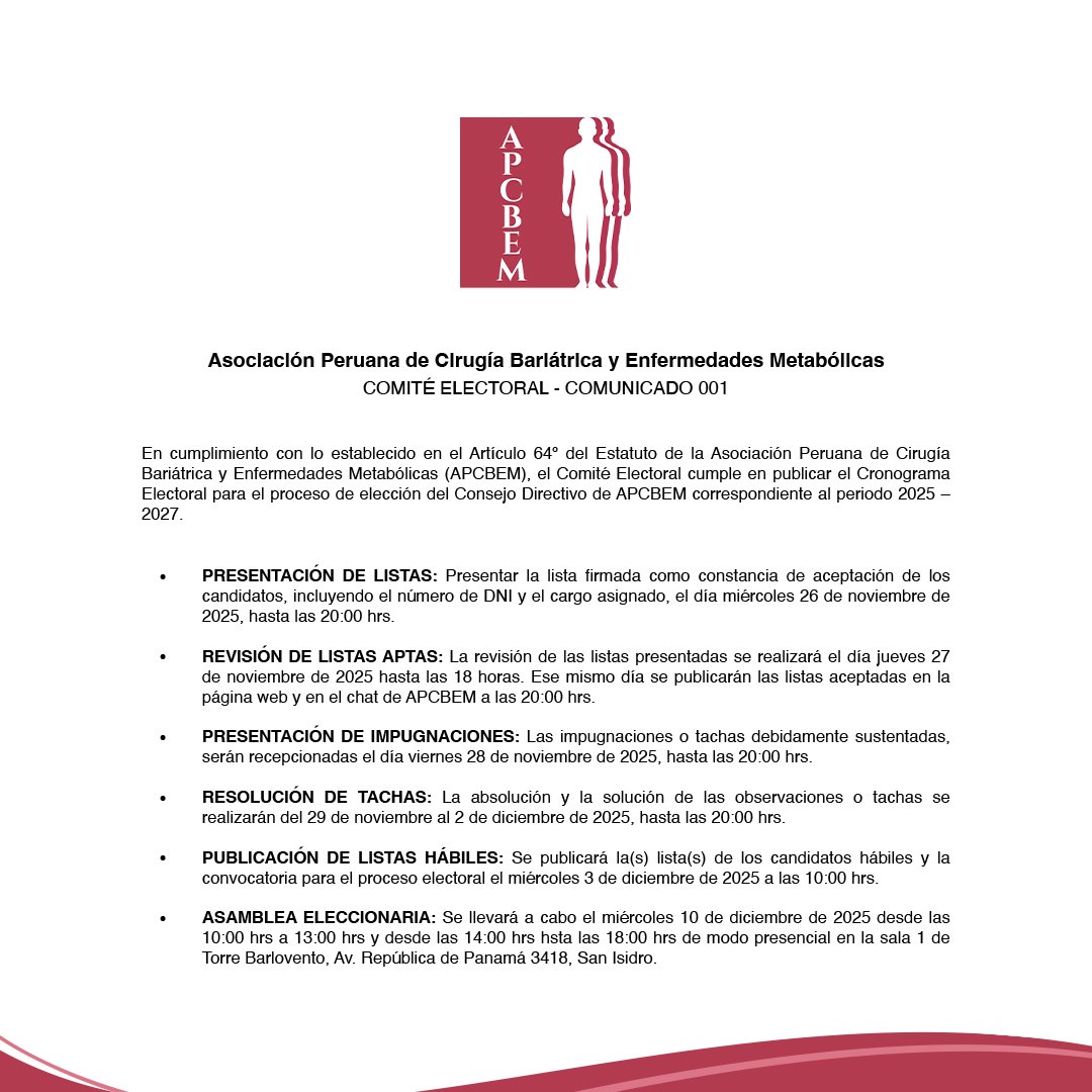 Comité Electoral APCBEM 2025