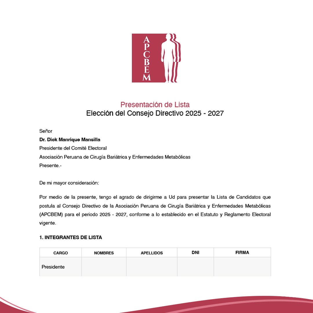 Presentacin de Lista APCBEM